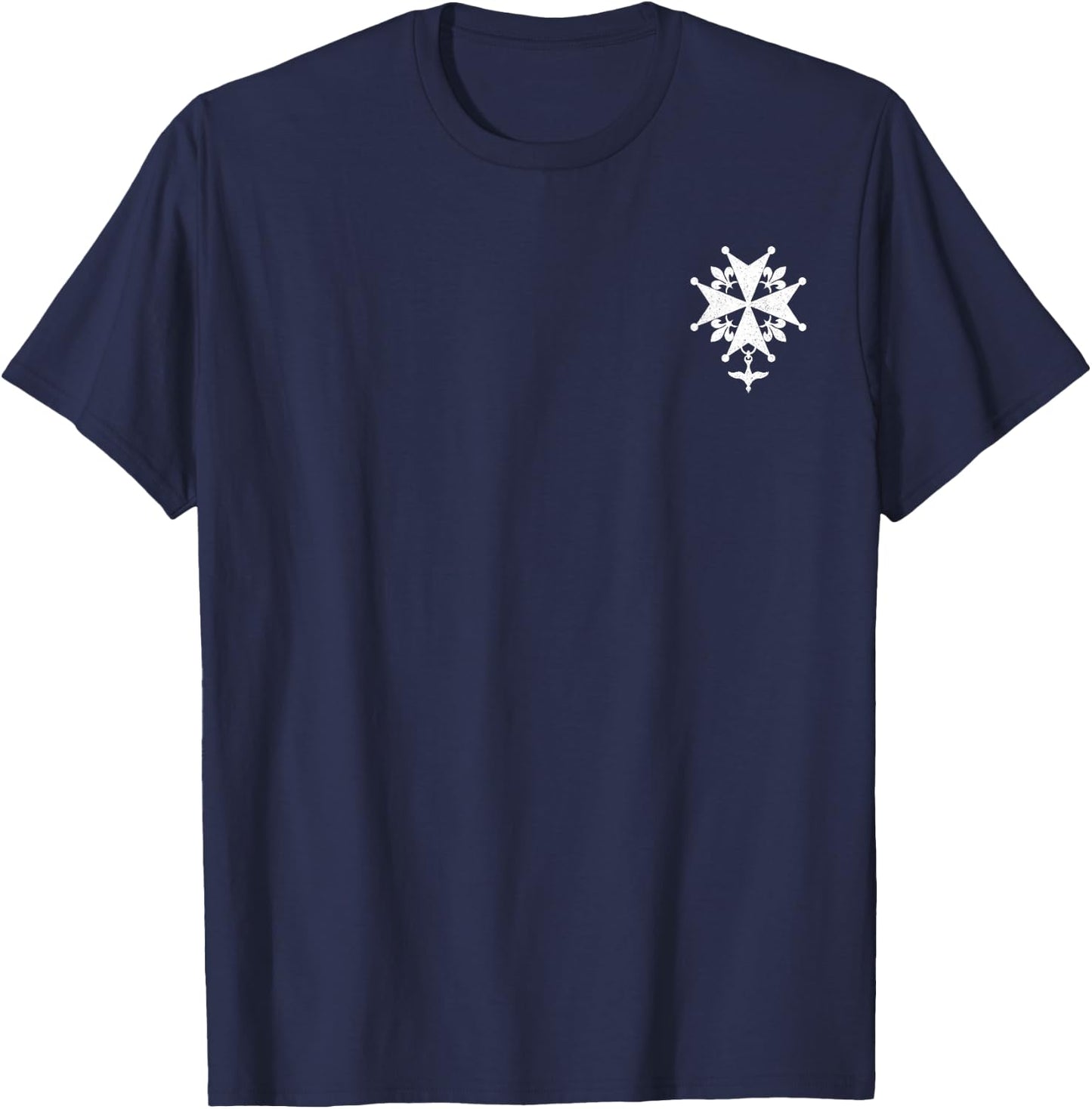 Huguenot Cross French Protestant Symbol Calvinism T-Shirt - T-Shirt | Navy