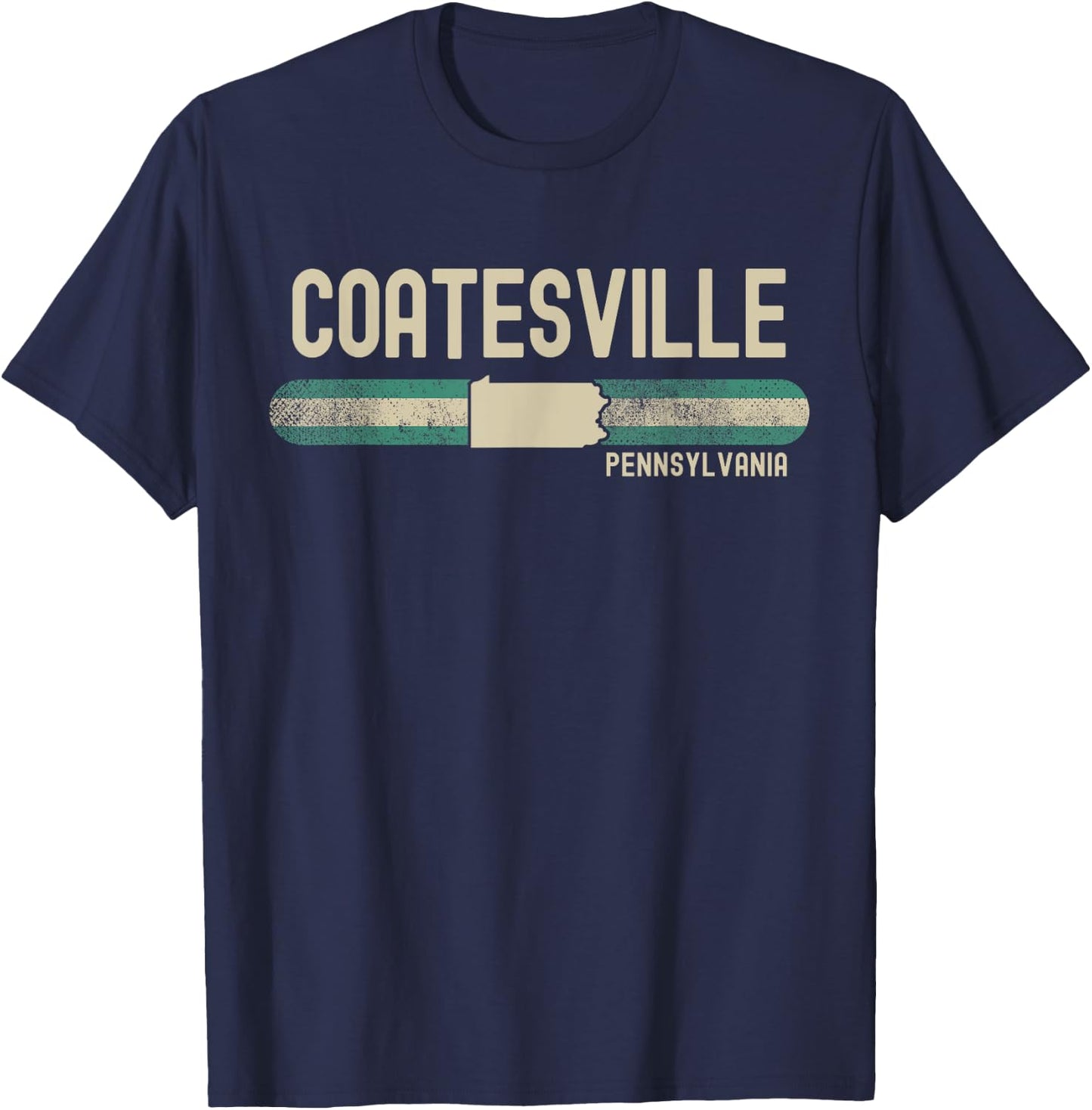 Coatesville PA | Pennsylvania | Travel & 80s Style T-Shirt - T-Shirt | Navy