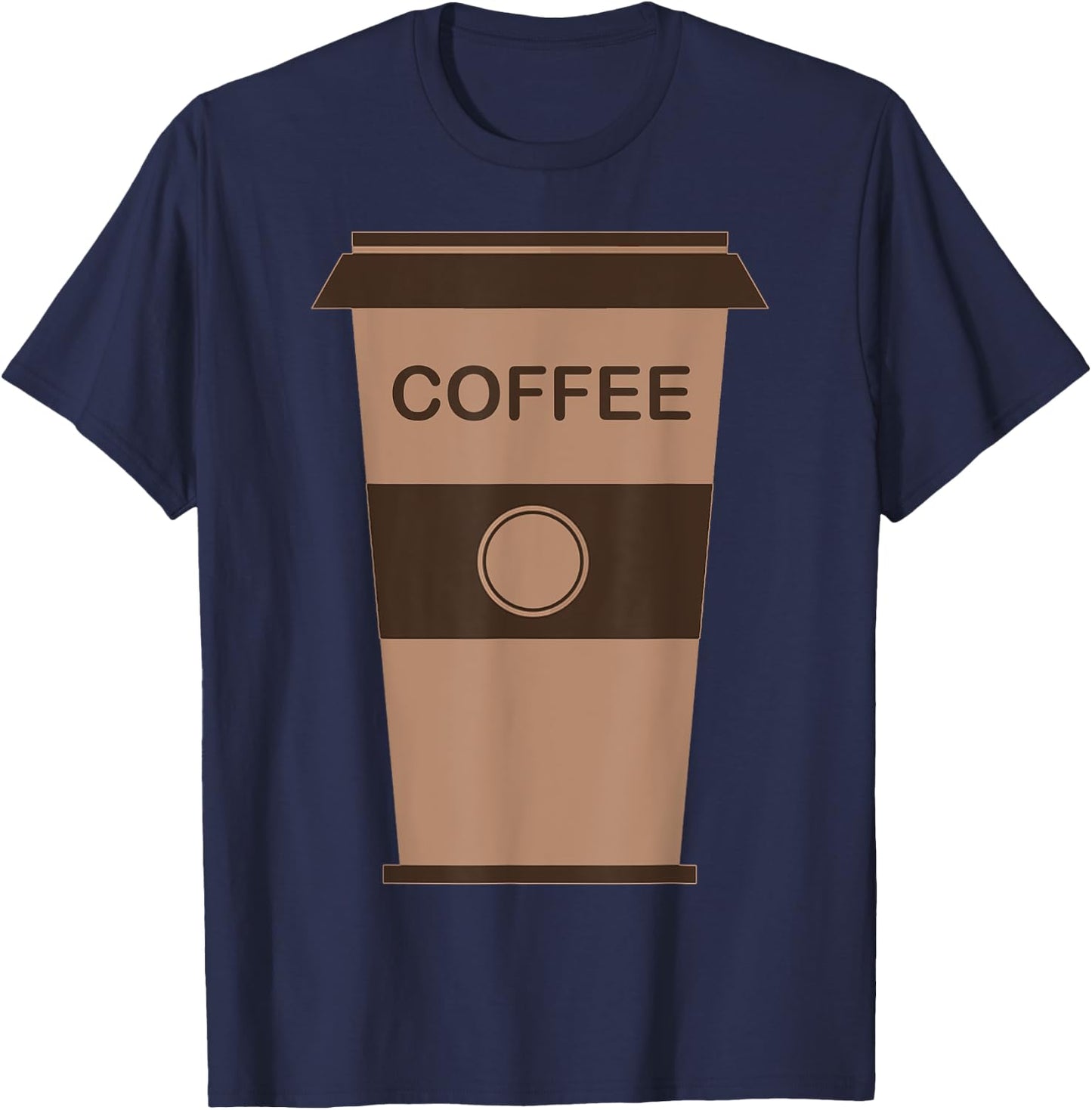 Coffee Cup Halloween Costume - Match With Donut Costume T-Shirt - T-Shirt | Navy