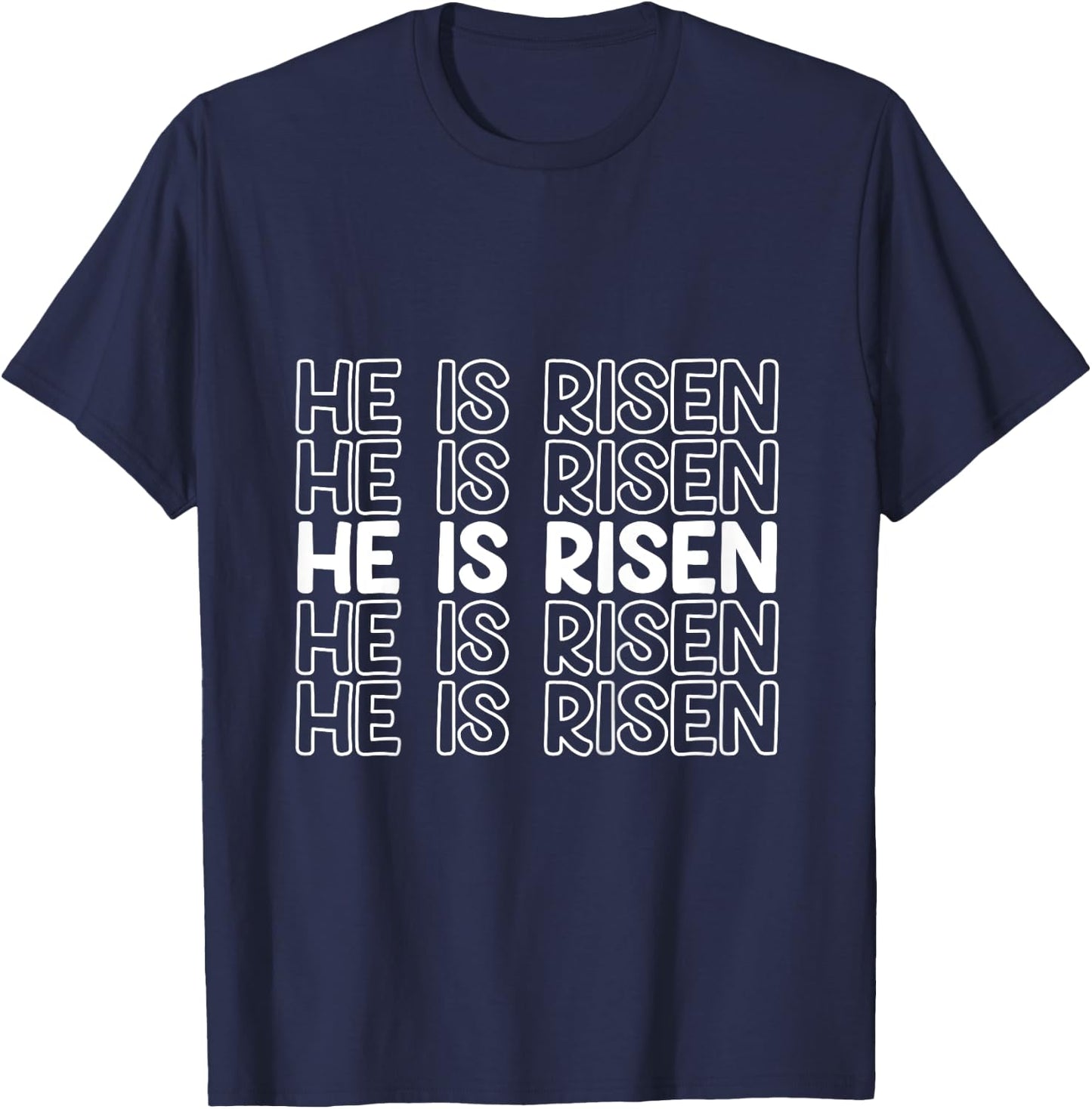 He Is Risen Christian Easter Boys And Girls Easter Toddlers T-Shirt - T-Shirt | Navy