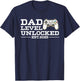 Funny New Dad Level Unlocked 2025 Video Game Father's Day T-Shirt - T-Shirt | Navy