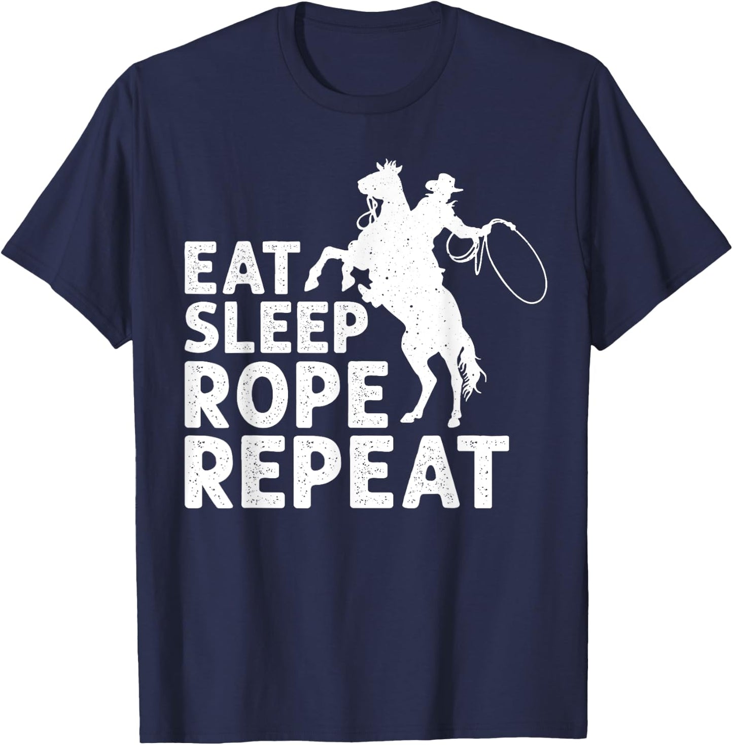 Cool Roping Women Bull Rider Cowboy Accessories T-Shirt - T-Shirt | Navy