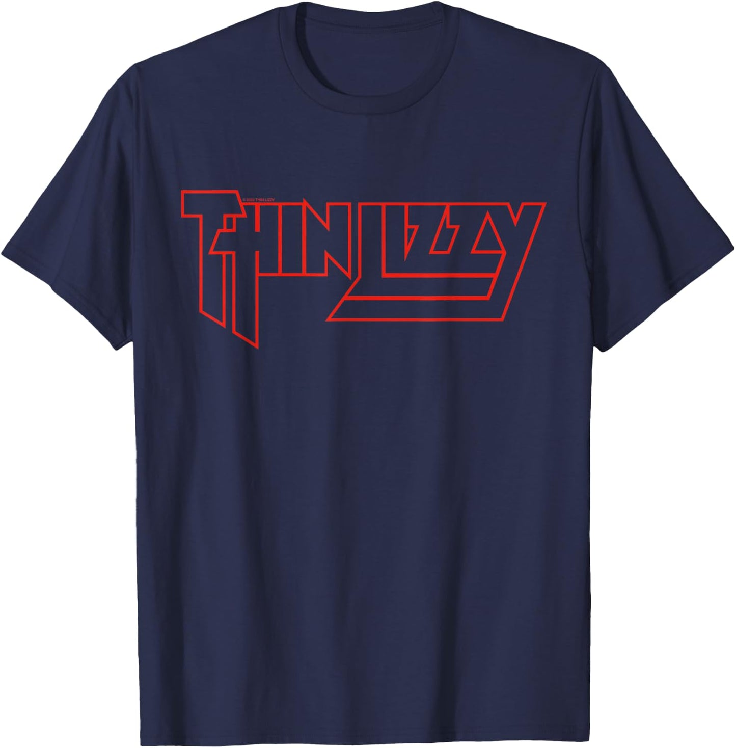 Thin Lizzy Life Red Logo T-Shirt - T-Shirt | Navy