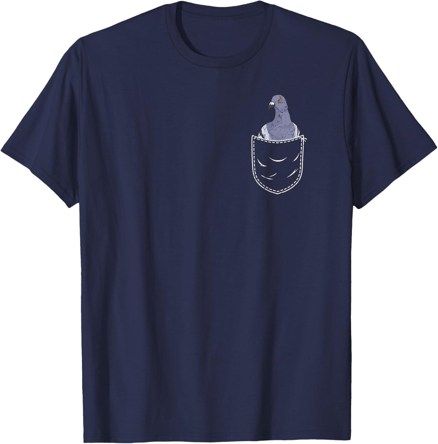 Pigeon Taubenschlag Bird Animal Lover Chest Pocket , black T-Shirt - T-Shirt | Navy