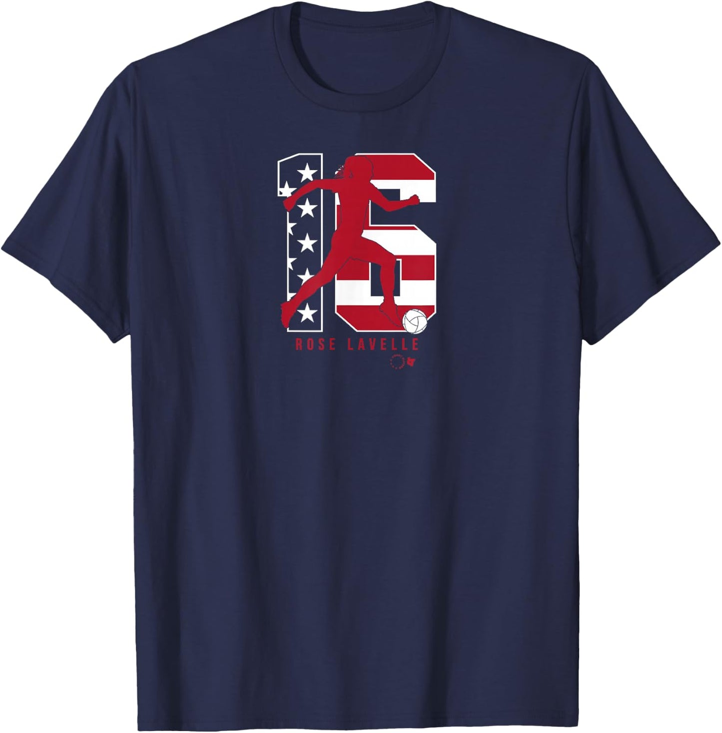 Rose Lavelle 16: USWNT Players Association - USA Soccer T-Shirt - T-Shirt | Navy