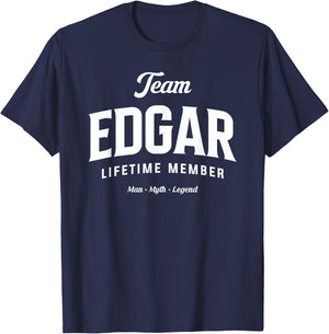 Team Edgar Lifetime Member Funny Name Edgar T-Shirt - T-Shirt | Navy