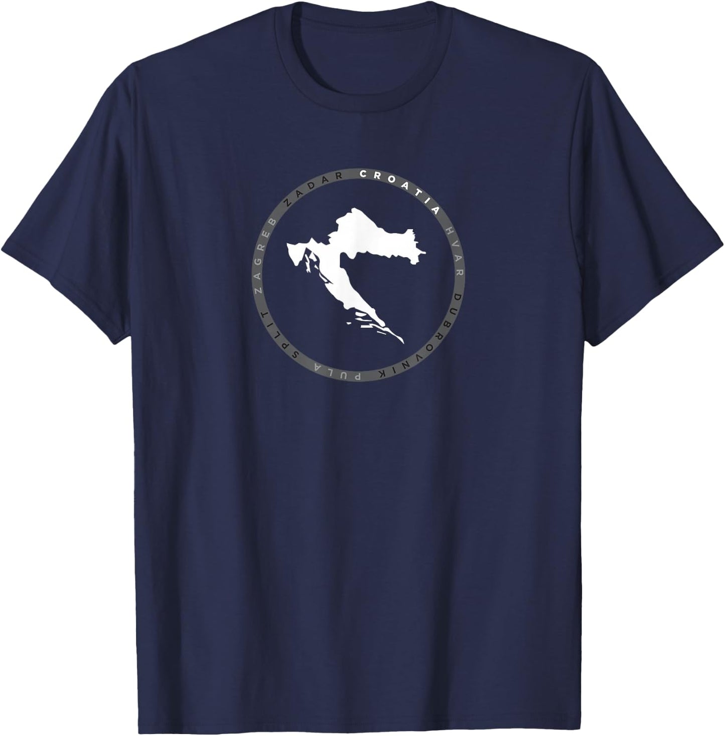 Croatia Split Zagreb Dubrovnik Graphic Vintage Retro T-Shirt - T-Shirt | Navy