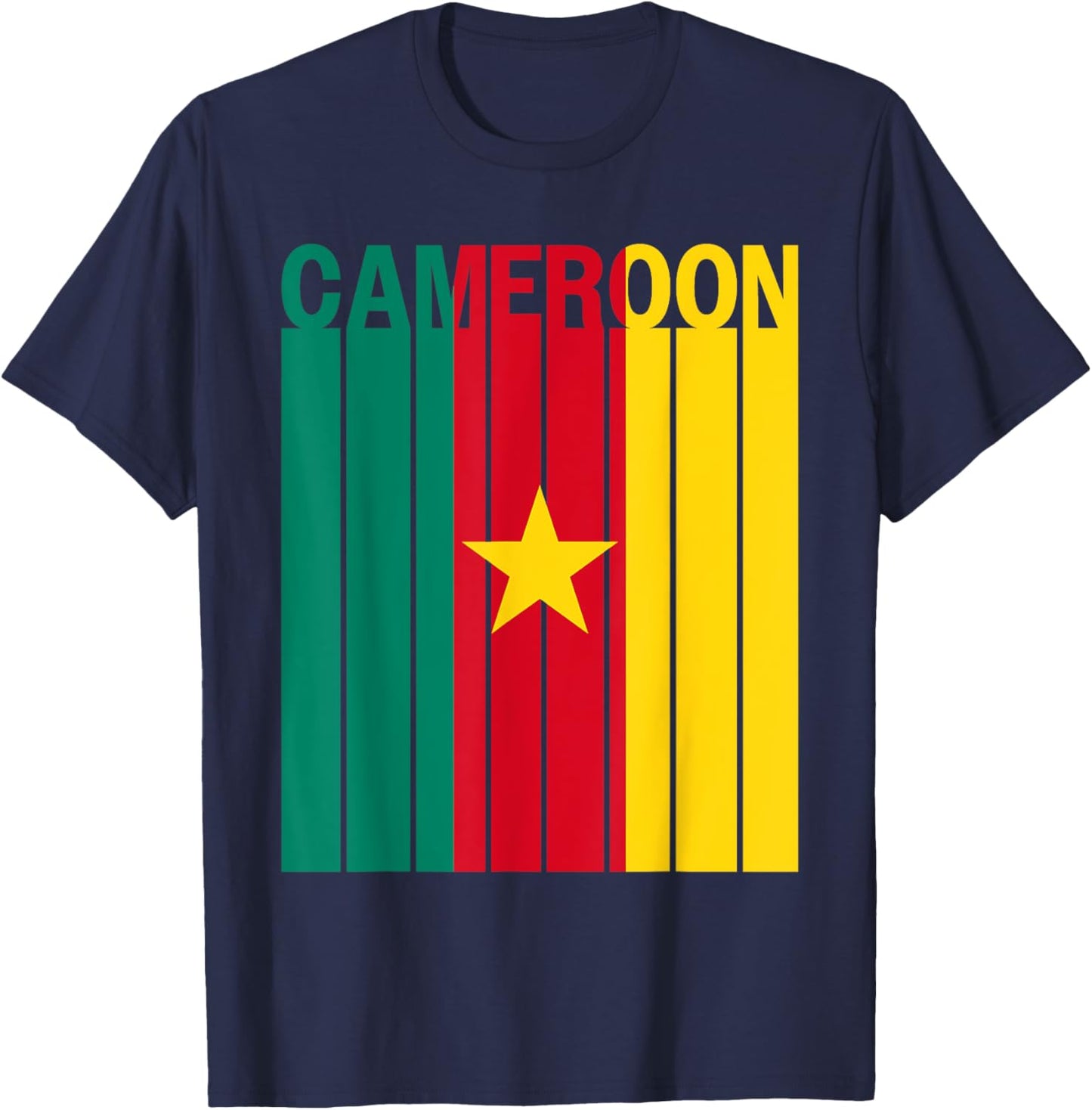 Cameroon Flag T-Shirt - T-Shirt | Navy