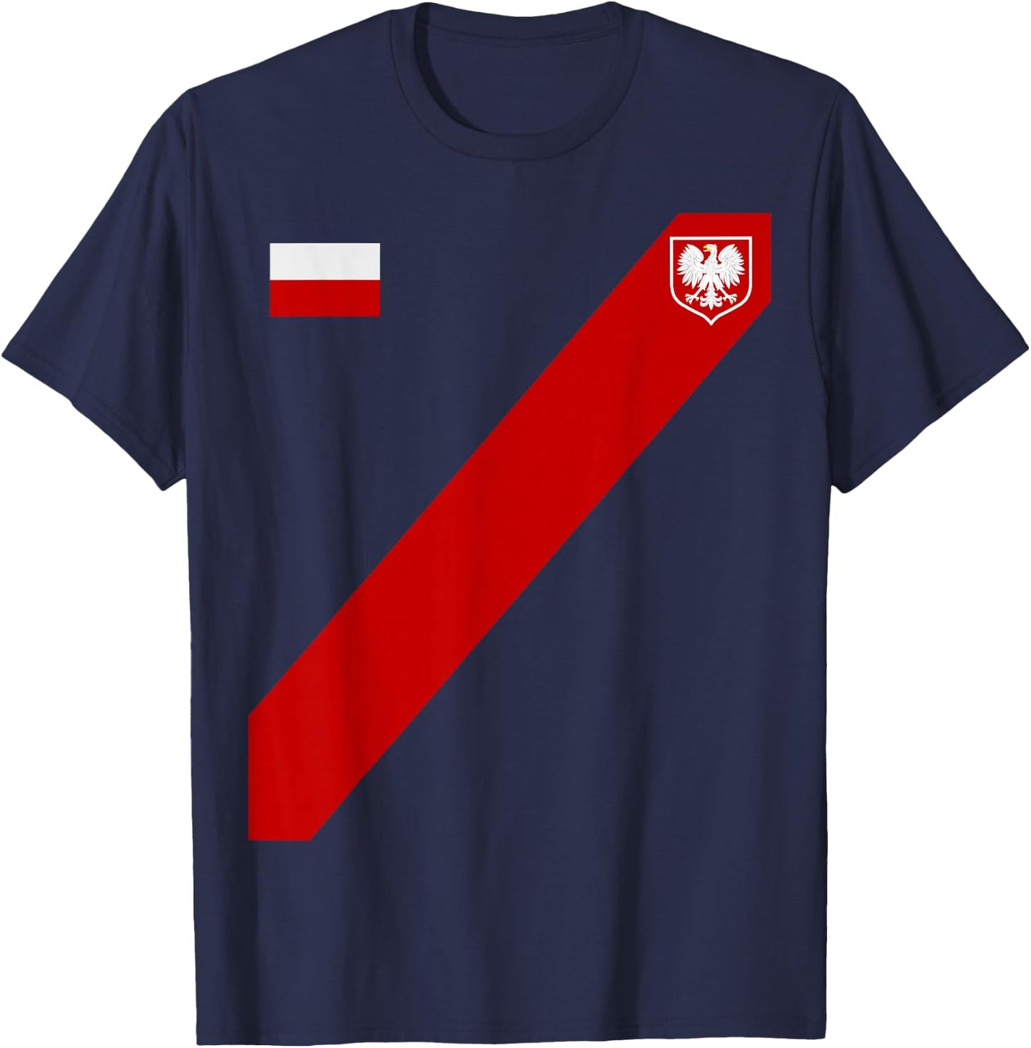 Poland For Gift Poland Poland Warsaw Flag T-Shirt - T-Shirt | Navy