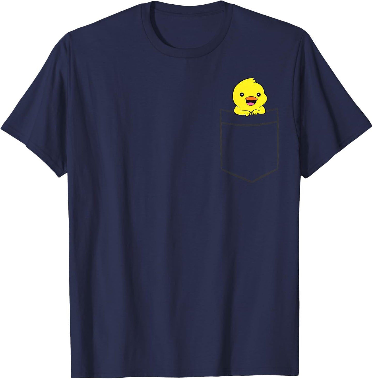 Duck In A Pocket Cute Pocket Duck T-Shirt - T-Shirt | Navy