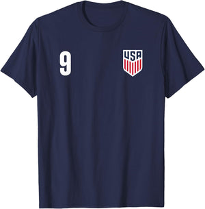 Officially Licensed US Soccer Ricardo Pepi, Legacy #9 T-Shirt - T-Shirt | Navy