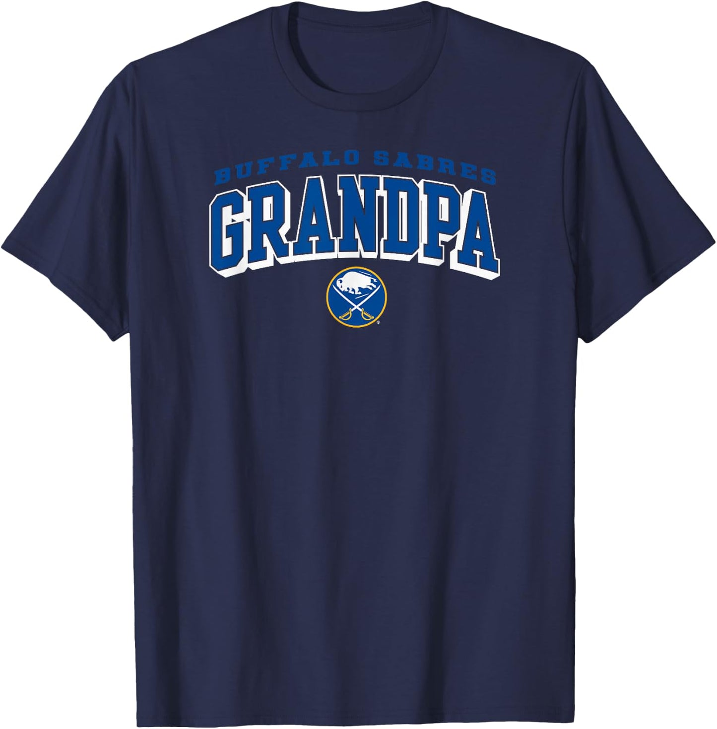 Buffalo Sabres Grandpa Arch Black NHL Officially Licensed T-Shirt - T-Shirt | Navy