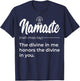 Namaste Buddha Lotus Definition Quotes Yoga Lover T-Shirt - T-Shirt | Navy