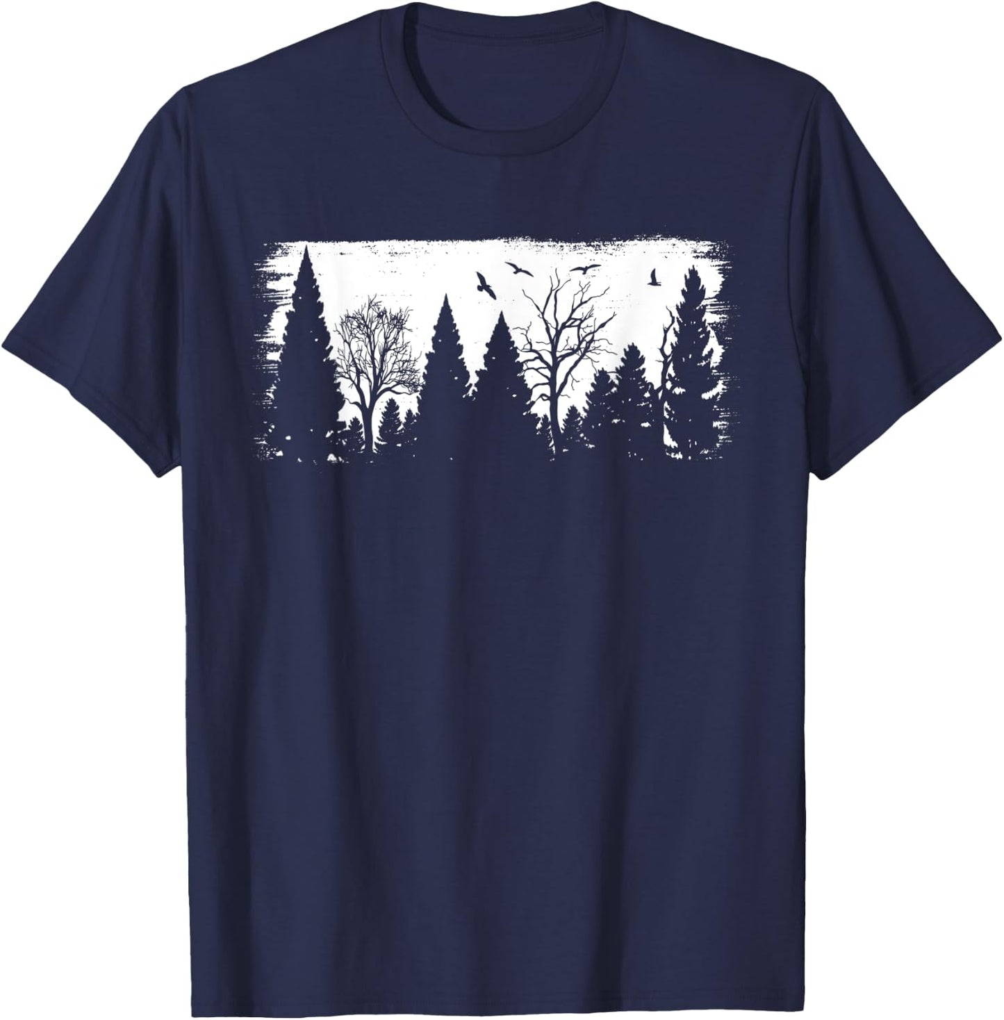 Wald Bäume Natur - Hiking Wandern Trekking Wanderer Wander T-Shirt - T-Shirt | Navy