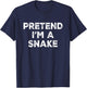 Pretend I'm A Snake Lazy Halloween Costume T-Shirt - T-Shirt | Navy