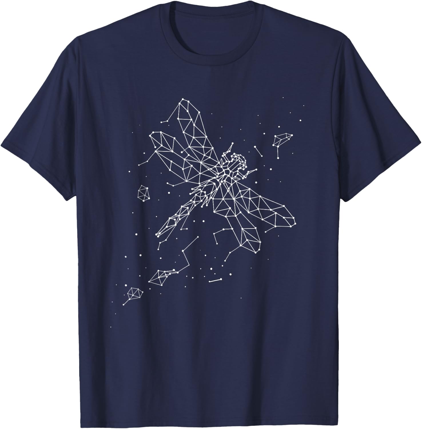 Dragonfly Minimalist Line - Insects Nature Lover Entomology T-Shirt - T-Shirt | Navy
