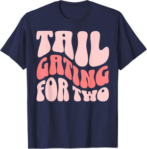 Football Pregnancy Announcement Tailgating For Two T-Shirt - T-Shirt | Navy