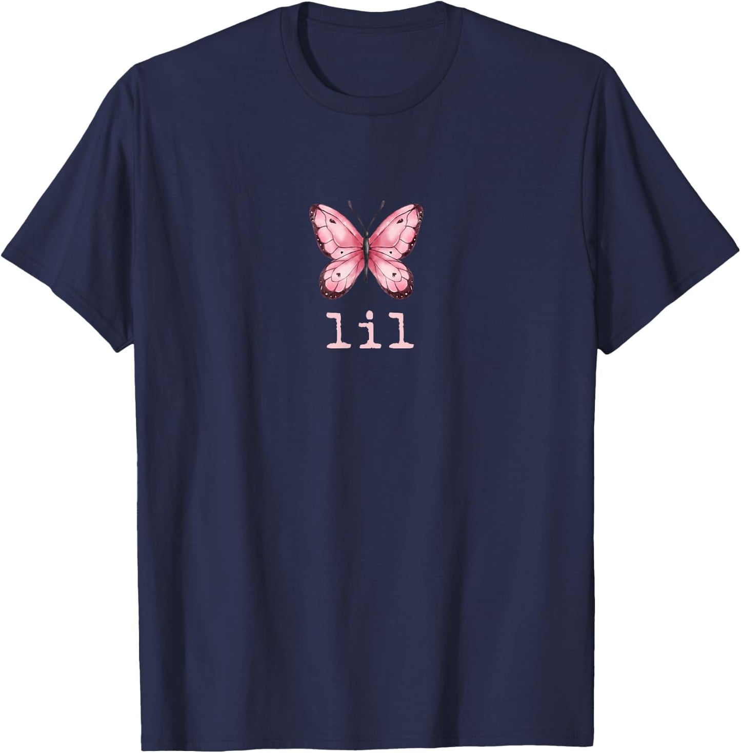 Little Butterfly Sorority Reveal Big Little for Lil Sister T-Shirt - T-Shirt | Navy