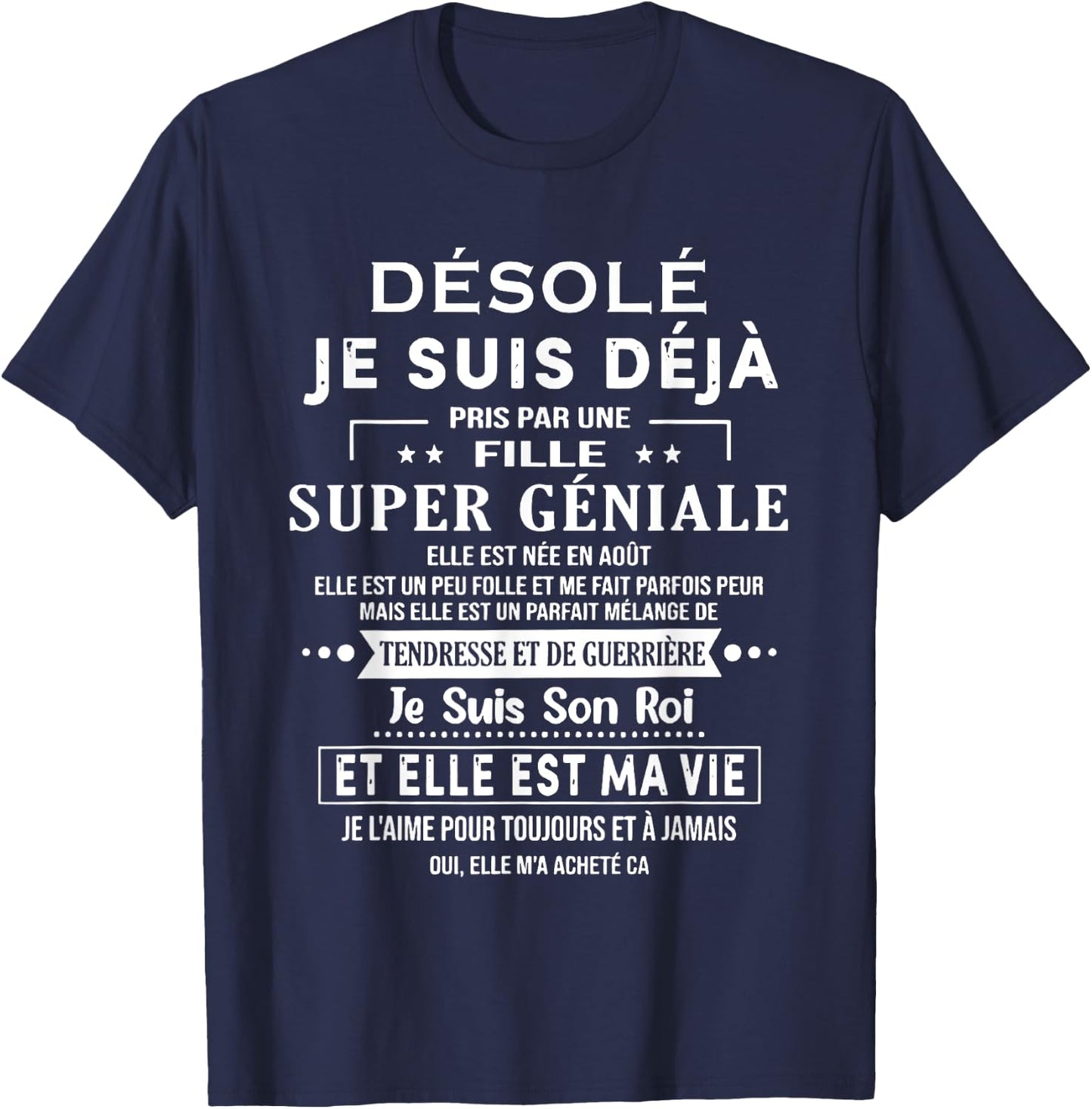 A SUPER GREAT Girl She Was Born In August T-Shirt - T-Shirt | Navy