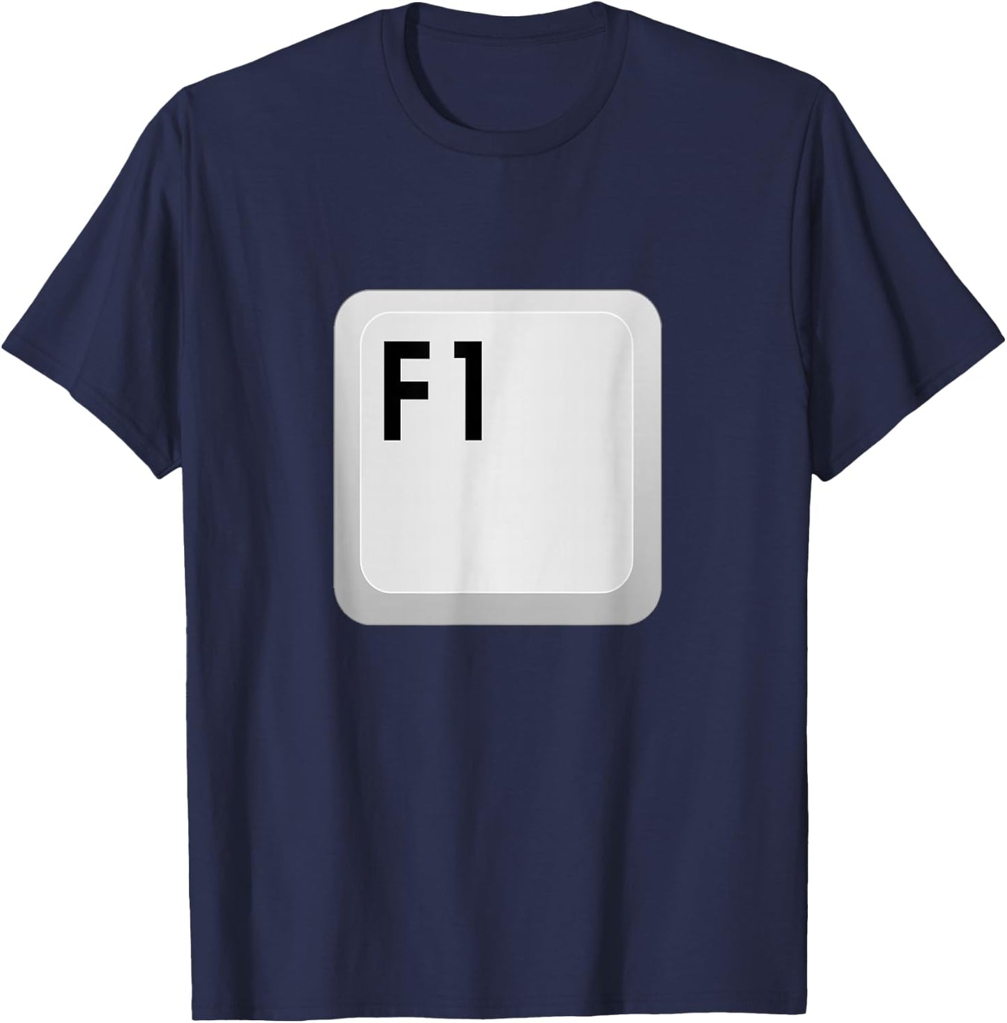 F1 Help keyboard key funny T-Shirt - T-Shirt | Navy