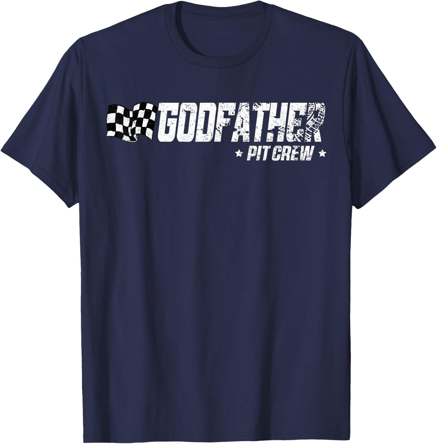 Godfather Pit Crew Race Car Birthday Family Racing T-Shirt - T-Shirt | Navy