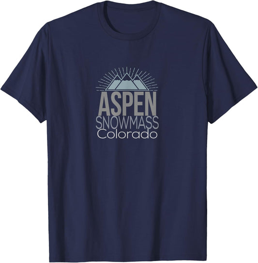 Aspen Colorado Snowmass Colorado Ski Town T Shirts T-Shirt - T-Shirt | Navy