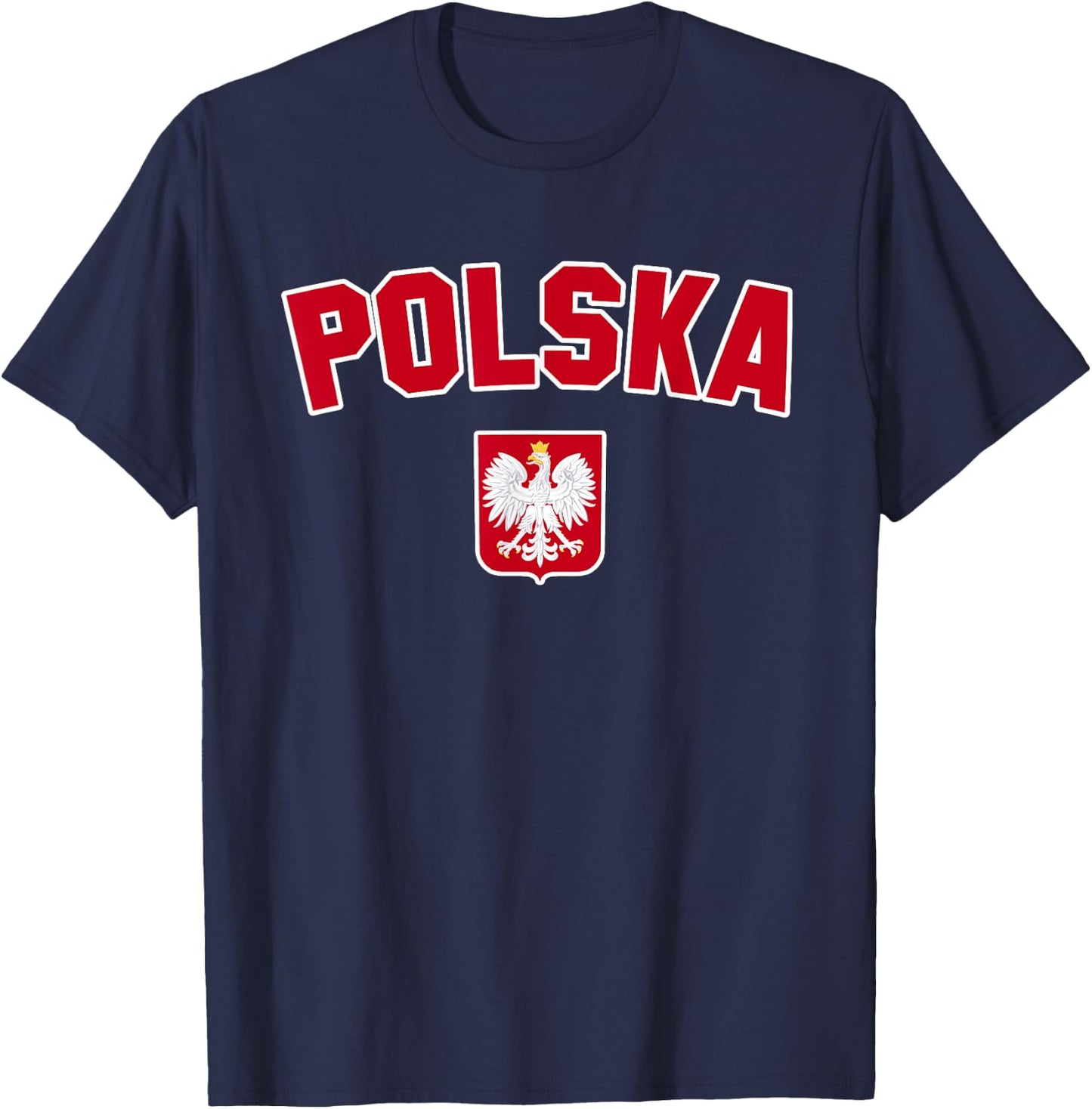 POLAND POLSKA Flag | Men Women Children POLAND , Black, S T-Shirt - T-Shirt | Navy