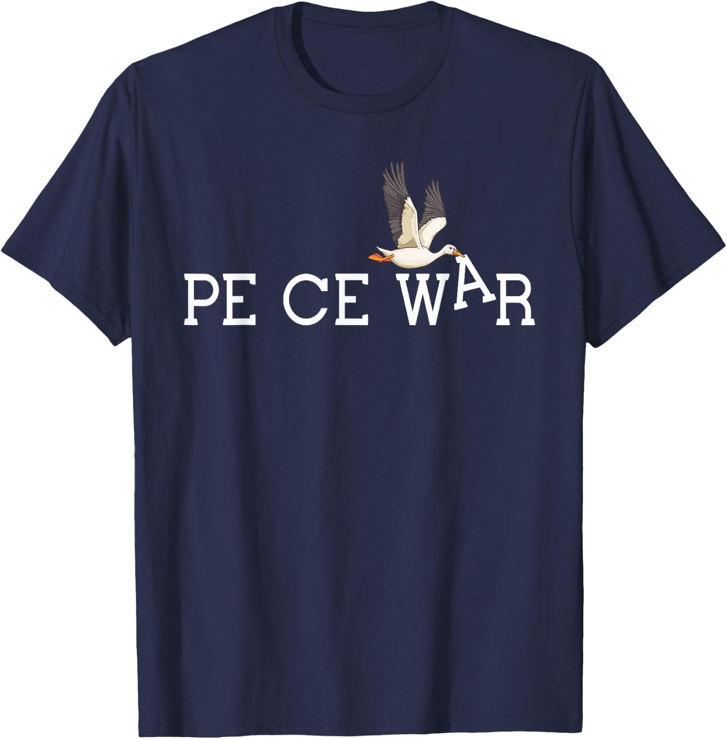 Funny Bonk Goose Meme "Peace War" - Goose T-Shirt - T-Shirt | Navy