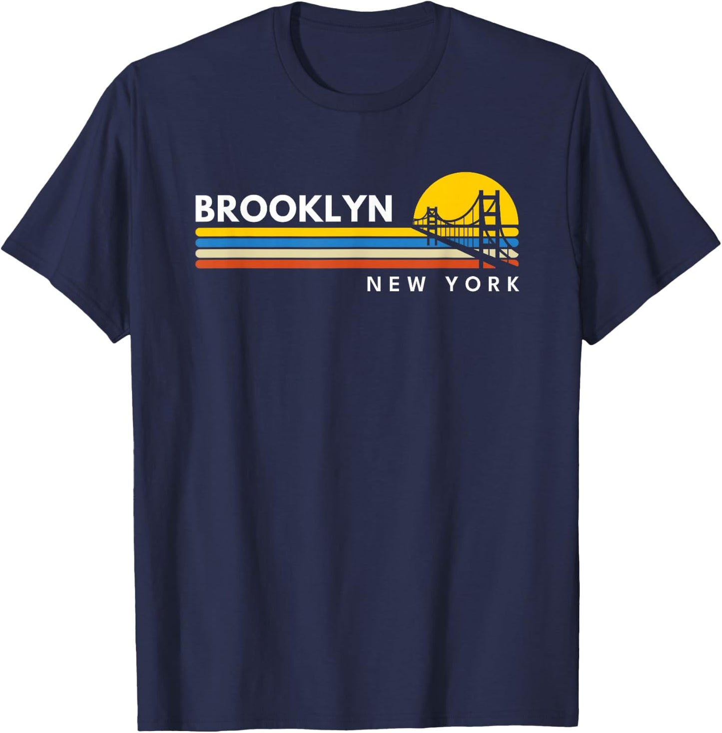 Brooklyn New York NY , Black, S T-Shirt - T-Shirt | Navy