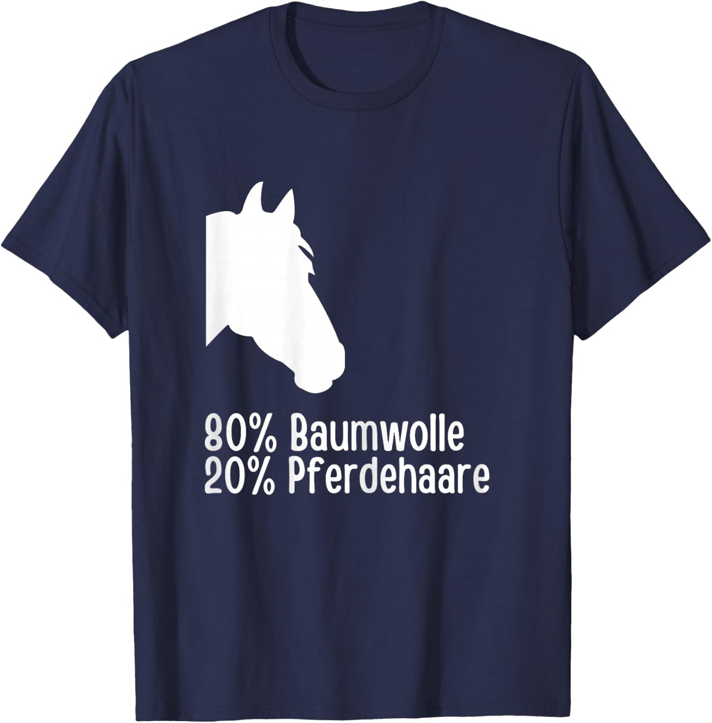 Pferde Sprüche Reiterin Geschenk Reiter Pferdehaare Pferd T-Shirt - T-Shirt | Navy