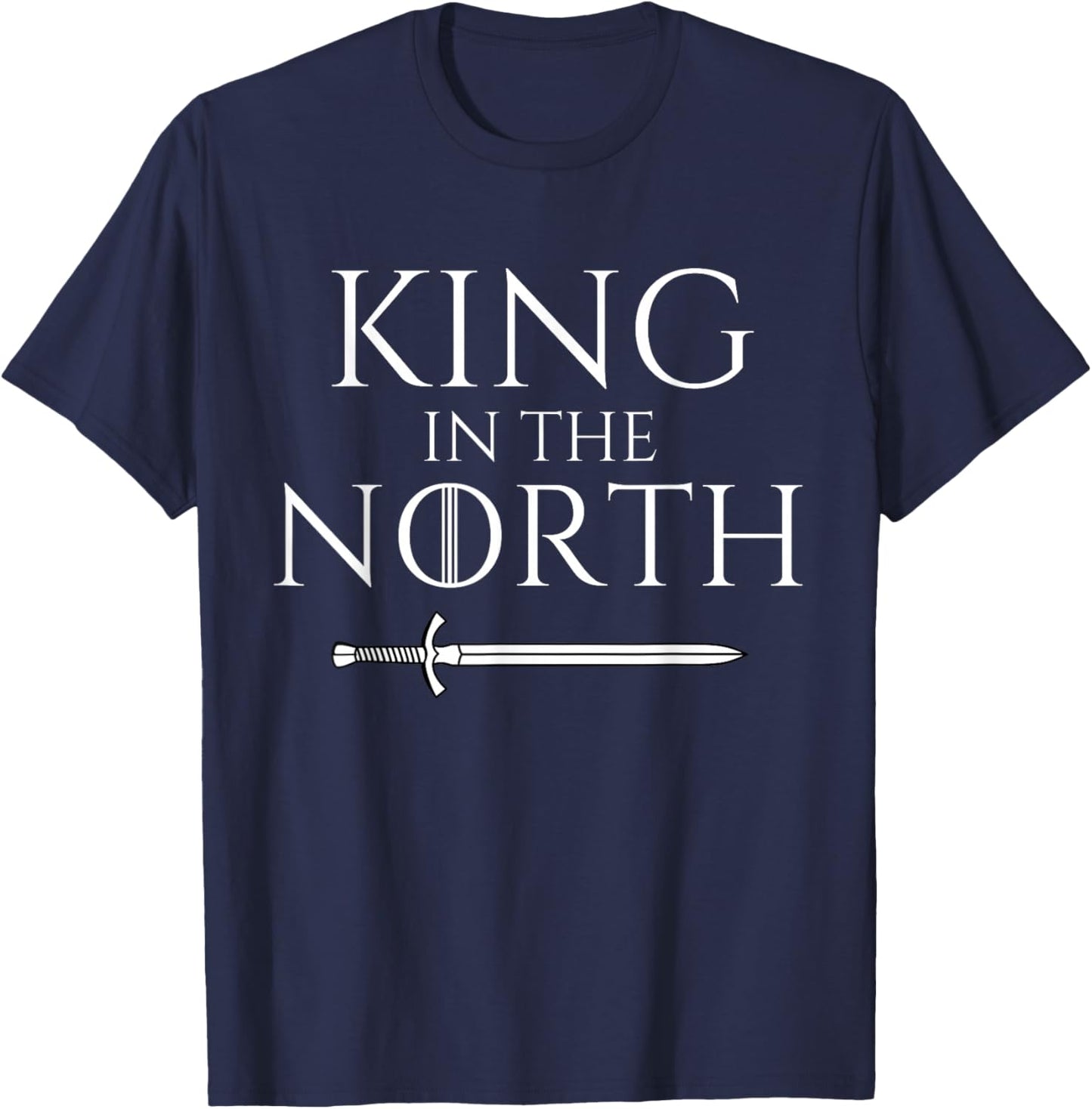 King In The North Fantasy T-Shirt - T-Shirt | Navy
