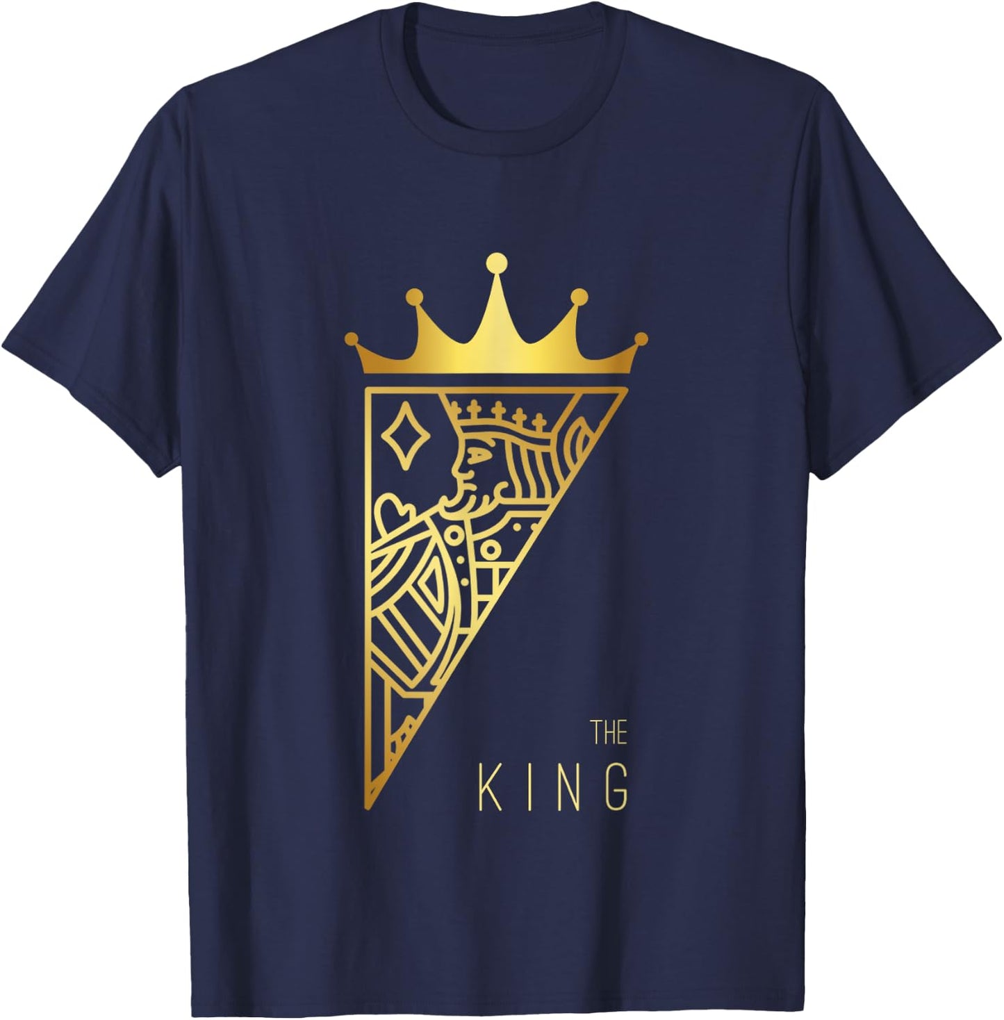 The King Card Funny Cute Couple Lover Gift T-Shirt - T-Shirt | Navy