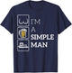 Lake Life Beer Boobs and Boats Dad Captain Gift T-Shirt - T-Shirt | Navy