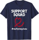 Myeloma Support Squad Blood Cancer Multiple Myeloma T-Shirt - T-Shirt | Navy
