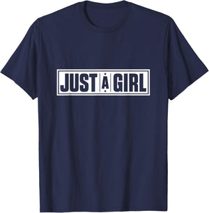 Just a Girl T Shirt Cute Women T-Shirt - T-Shirt | Navy