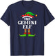 Gemini Elf Matching Family Group Christmas Party Pyjamas T-Shirt - T-Shirt | Navy