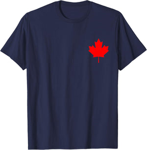Red Maple Leaf Flag of Canada Cool Canadian Flags Men Women T-Shirt - T-Shirt | Navy