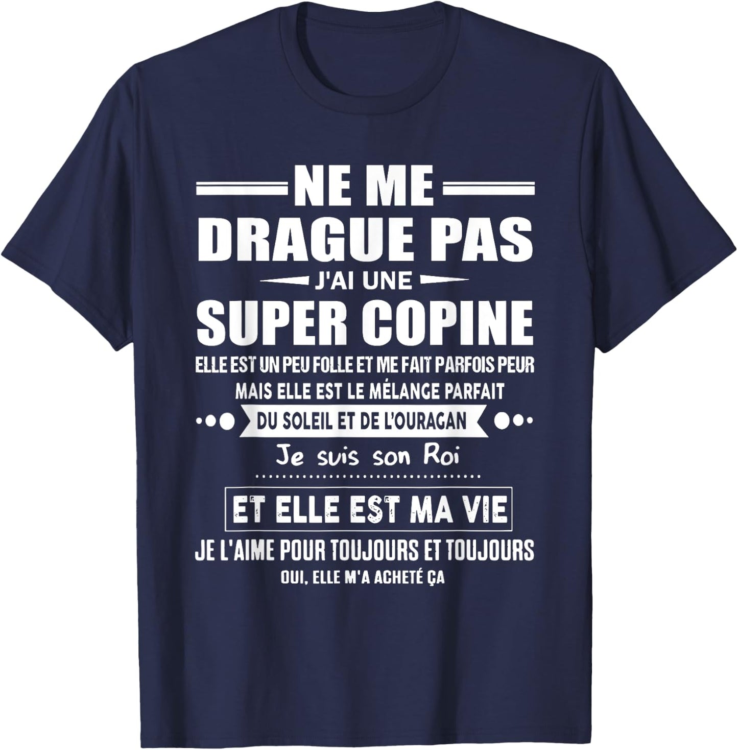 Dont Pick Me Up I Have a Great Girlfriend T-Shirt - T-Shirt | Navy