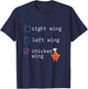 Funny political right wing left wing chicken wing T-Shirt - T-Shirt | Navy