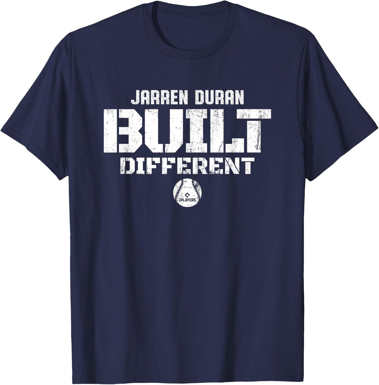 Built Different Jarren Duran Boston Baseball MLBPA T-Shirt - T-Shirt | Navy