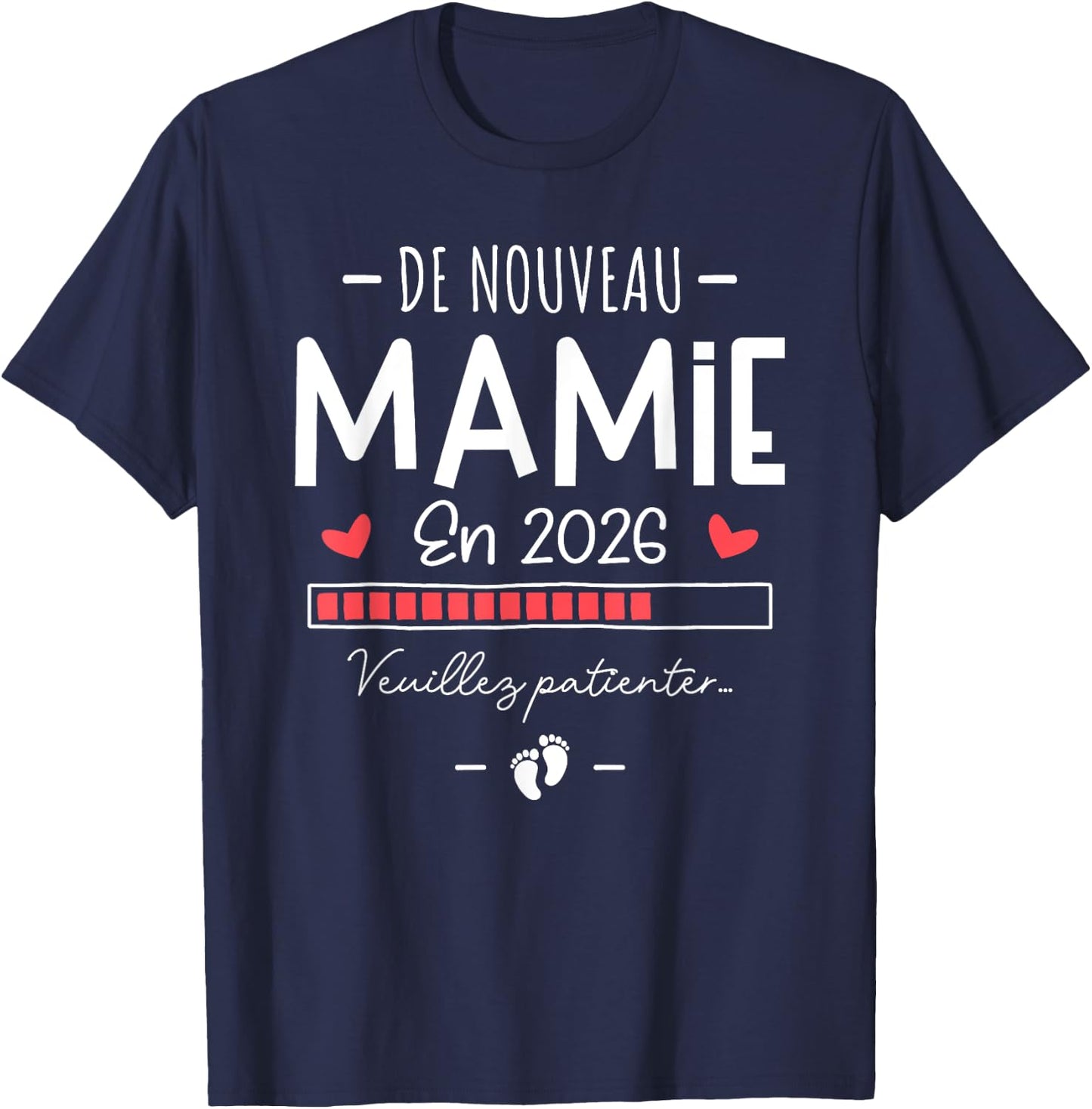 New Granny 2026 - Baby Announcement for the 2nd Time T-Shirt - T-Shirt | Navy