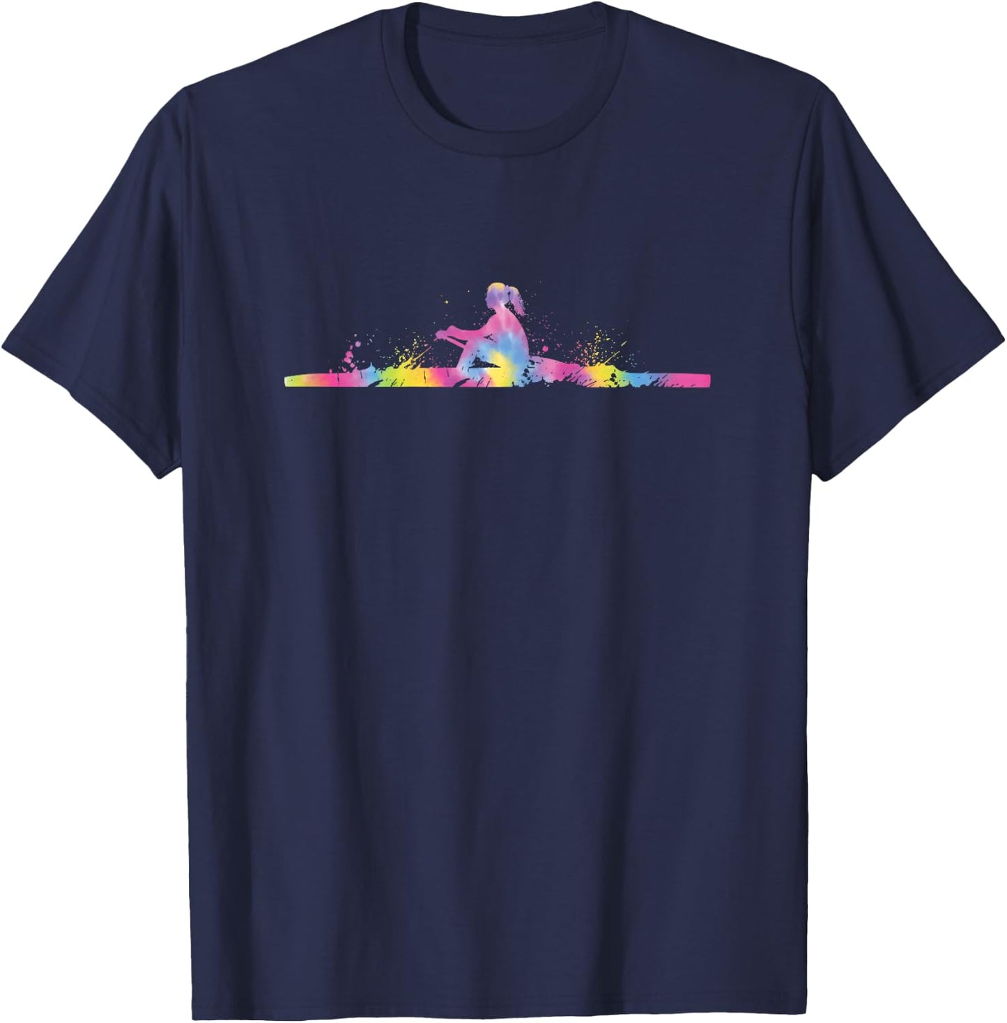 Rowing Boat Splash Rowing Women Girls Rowing , black T-Shirt - T-Shirt | Navy