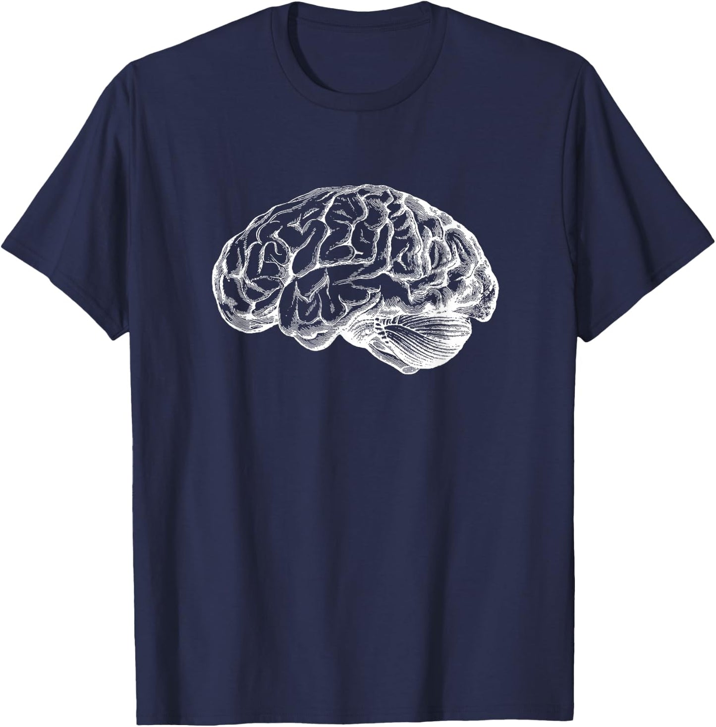 Brain Lover Print Graphic Design Neurology Gift Men Women T-Shirt - T-Shirt | Navy