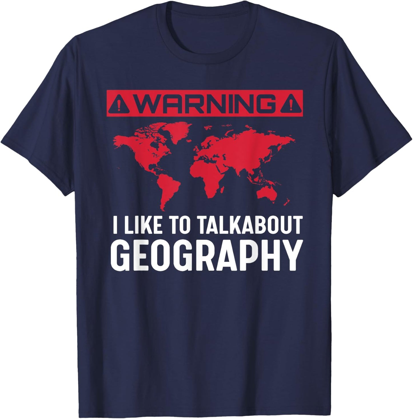 Geography Gift - I Love Geography T-Shirt - T-Shirt | Navy