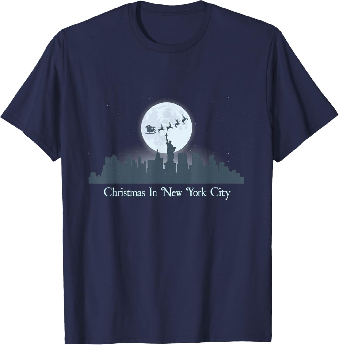 Christmas in New York City Shirt - NYC T-Shirt - T-Shirt | Navy