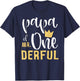 Papa of Mr Onederful 1st Birthday First One-Derful Matching T-Shirt - T-Shirt | Navy