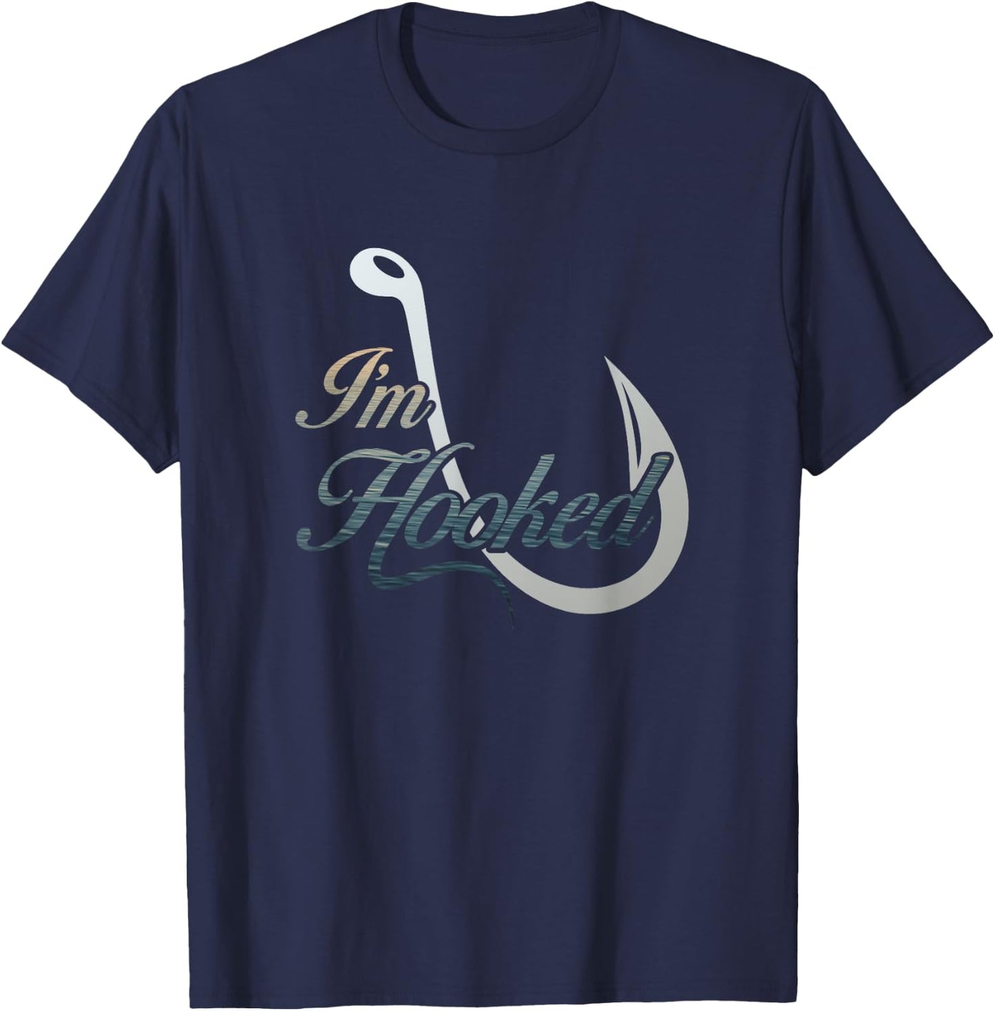 I'm Hooked Fishing for Fishermen T-Shirt - T-Shirt | Navy