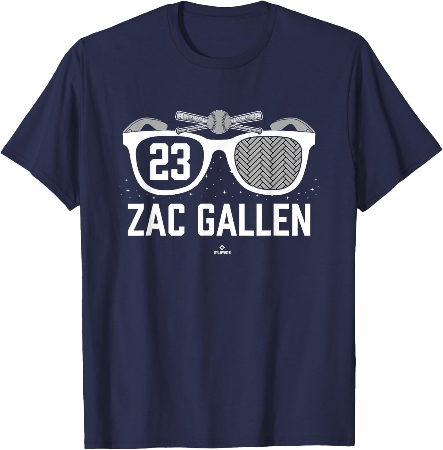 American Glasses Zac Gallen Arizona Baseball MLBPA T-Shirt - T-Shirt | Navy