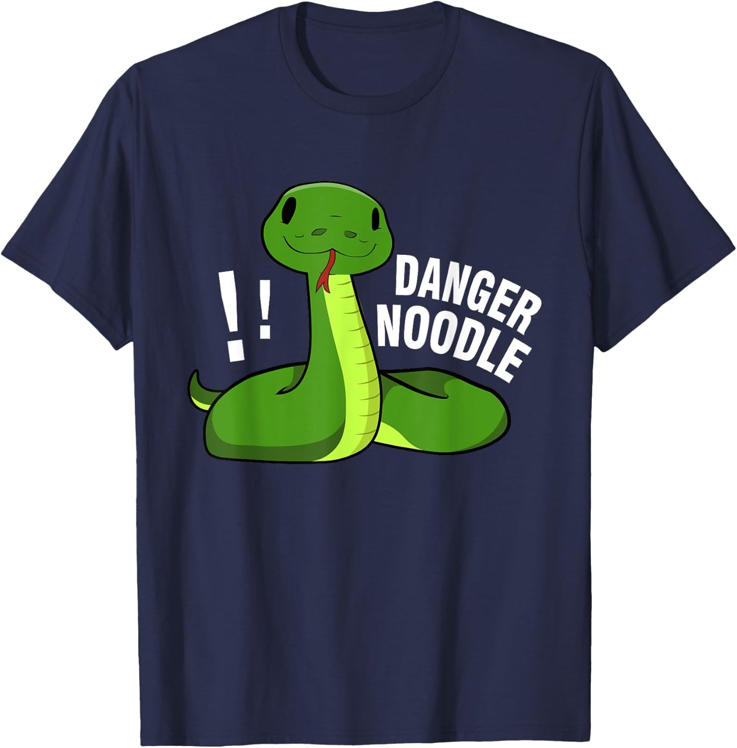 Dangerous Snake Danger Noodle T-Shirt - T-Shirt | Navy