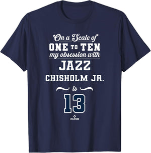 Obsession Jazz Chisholm Jr 13 New York MLBPA T-Shirt - T-Shirt | Navy